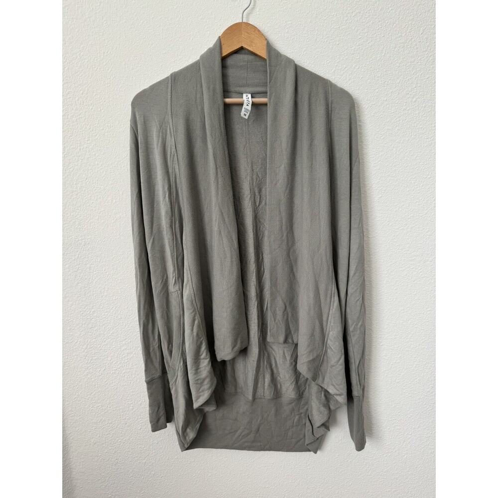 Athleta women’s Cardigan Grey Green Size XS/S Cozy Soft Wrap Yoga Loungewear